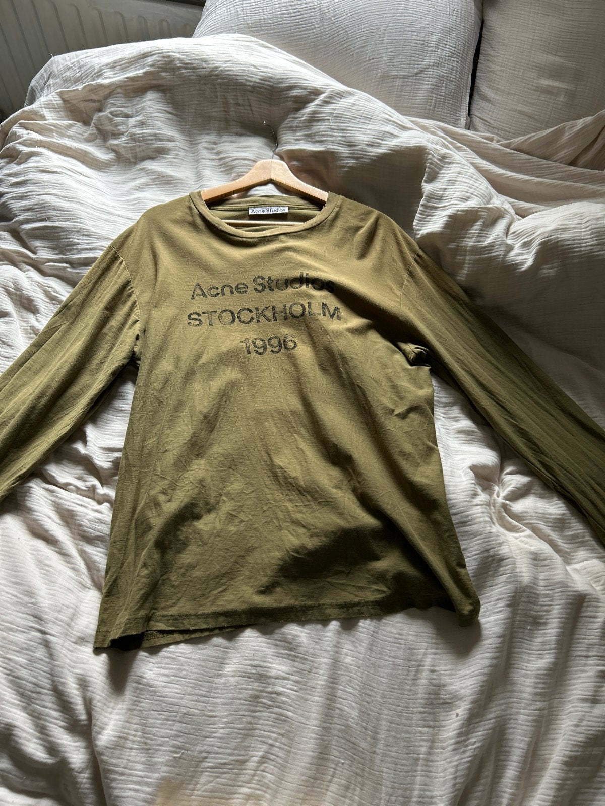 Acne Studios Stockholm 1996 Longsleeve - Maat M, Ophalen of Verzenden, Gedragen, Maat 48/50 (M), Groen