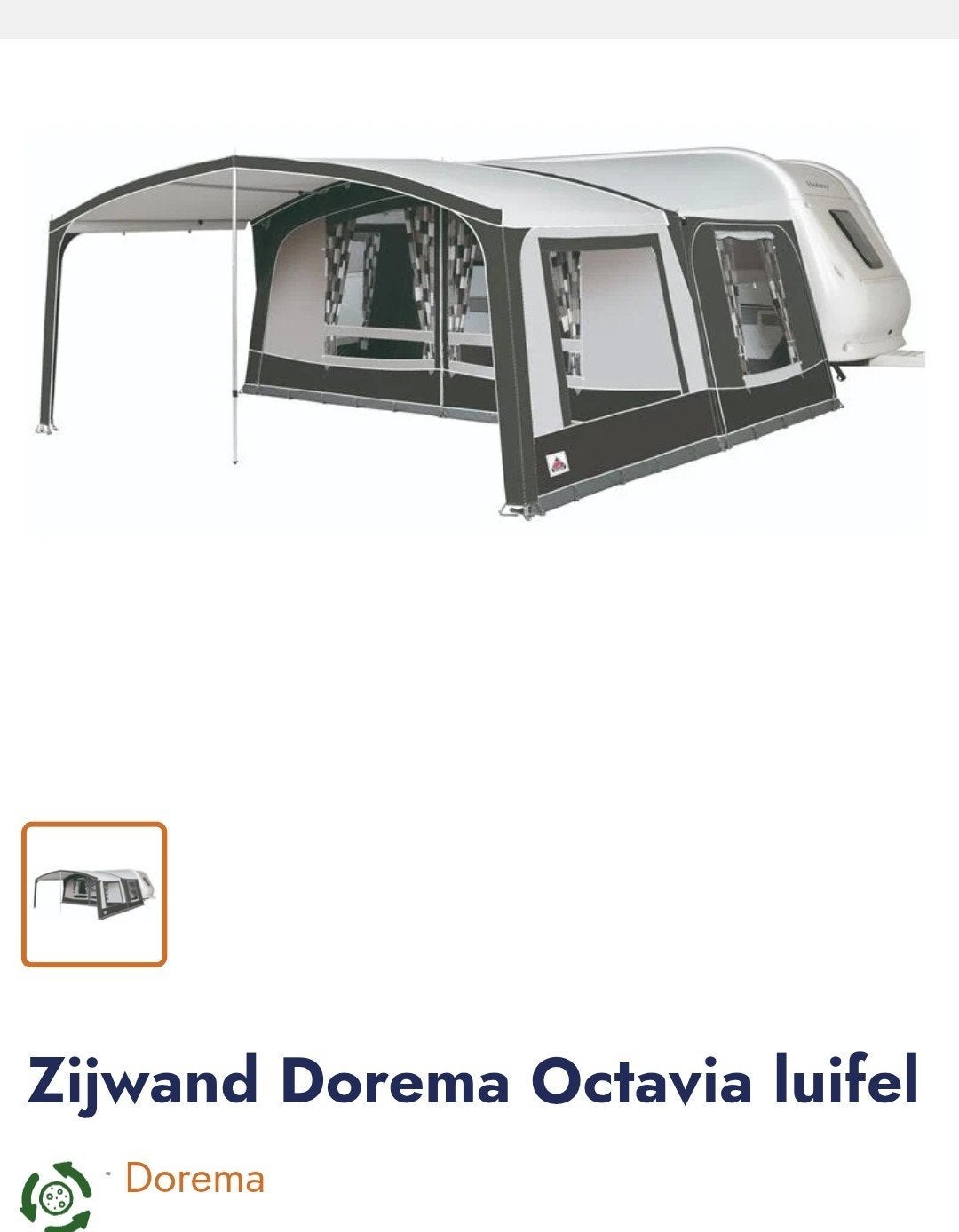 Dorema octavia zijwand voor luifel, Ophalen, Nieuw