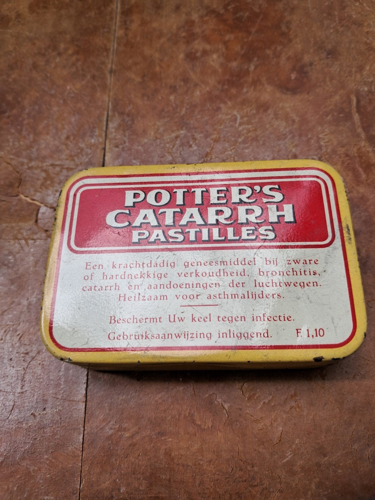 Vintage Potter's Catarrh Pastilles blikje, Verzamelen, Ophalen of Verzenden, Gebruikt, Overige