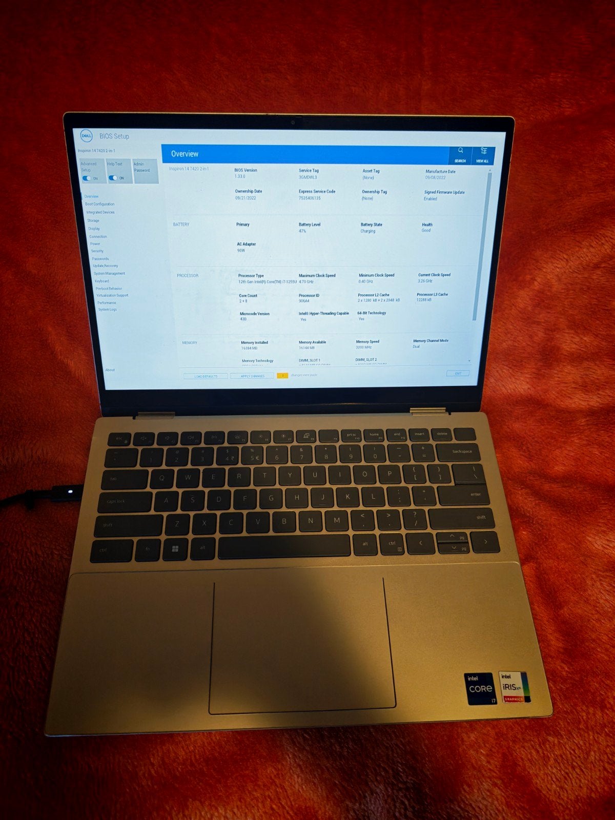 Dell Inspiron 14 7420 2-in-1 Laptop i7-1255U 16GB RAM, 2 tot 3 Ghz, Qwerty, Ophalen of Verzenden, Dell