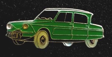 Citroën type Ami 6 pin- groen, Verzamelen, Verzenden, Nieuw, Transport, Speldje of Pin