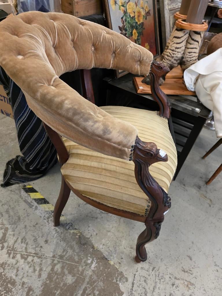 Antieke fauteuil, Huis en Inrichting, Ophalen, ., Minder dan 100 cm, M
