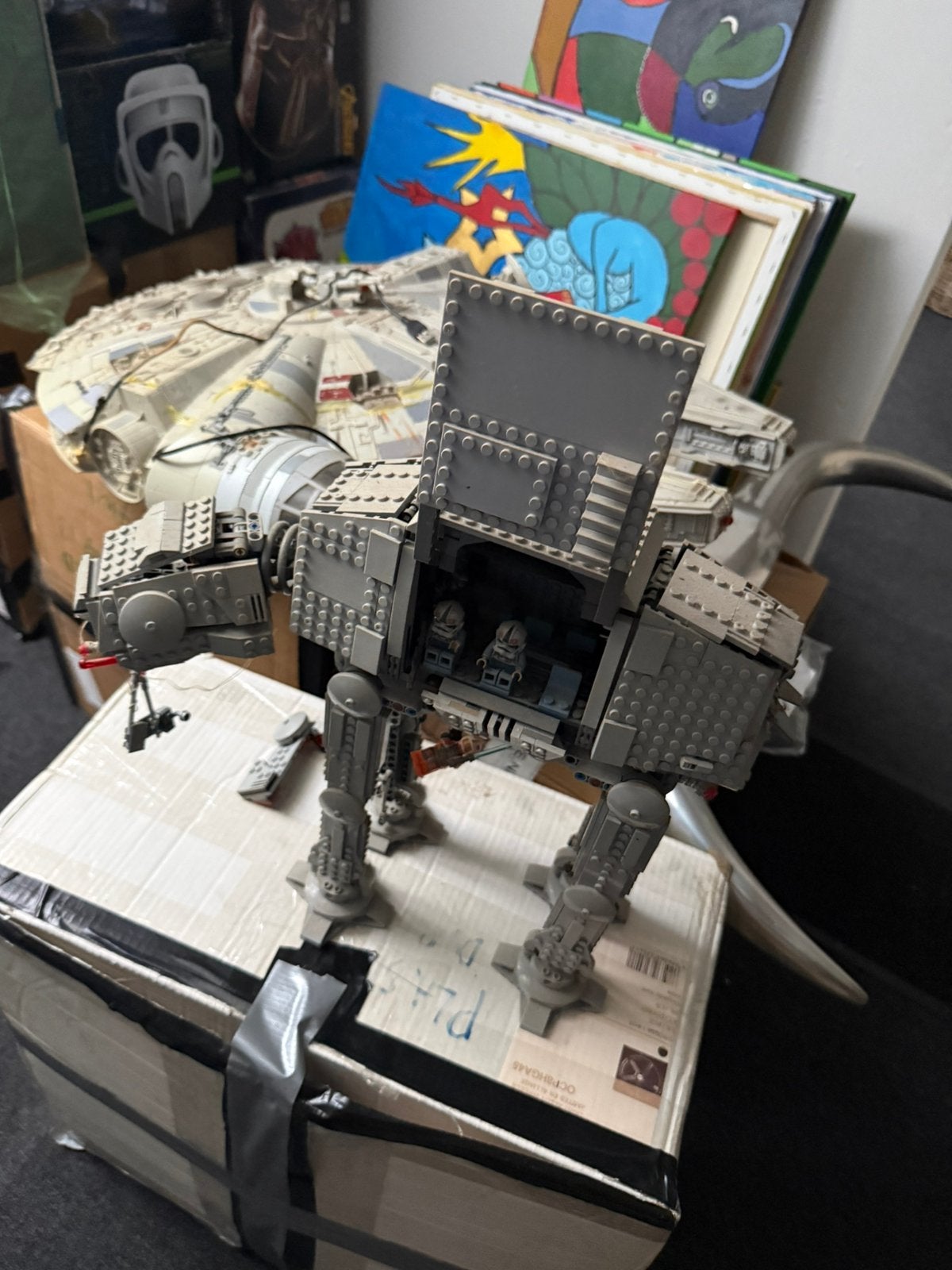 Star wars walker geen echte lego met verlichting, Ophalen of Verzenden, Zo goed als nieuw, Actiefiguurtje