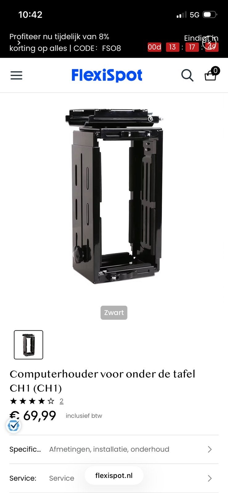 Flexisport computer holder, Computers en Software, Computerbehuizingen, Ophalen of Verzenden, Zo goed als nieuw