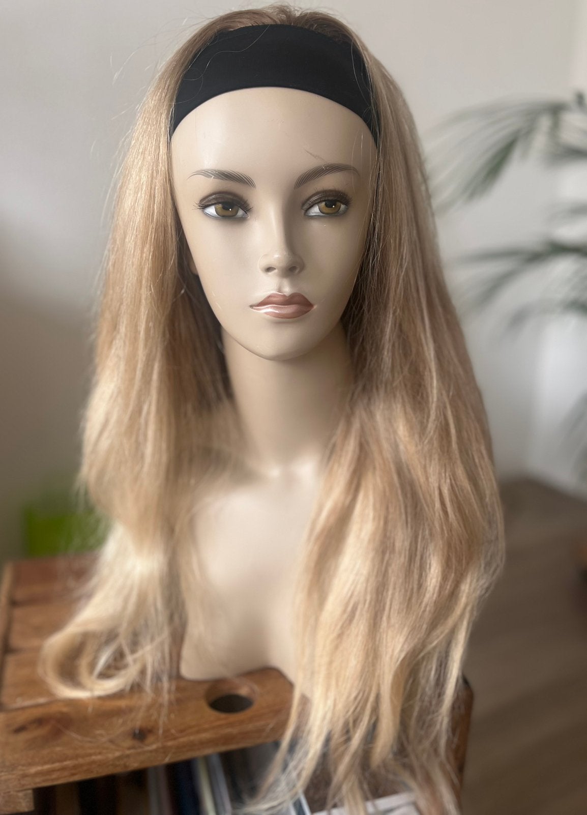 Haarband haarwerk, natuurlijk blond, echt haar, Ophalen of Verzenden