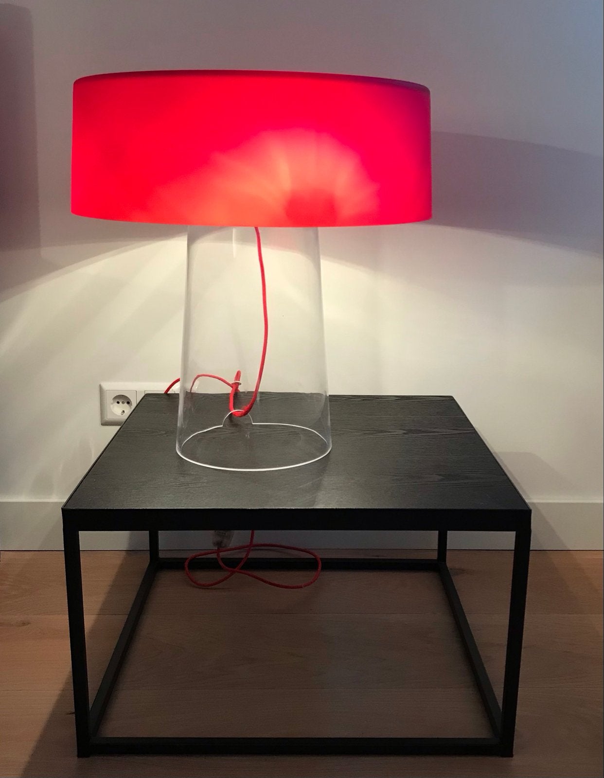 Prandina Glam T3 Tafellamp Rood/Crystal, Huis en Inrichting, Ophalen, Overige merken, Rood, Schemerlamp