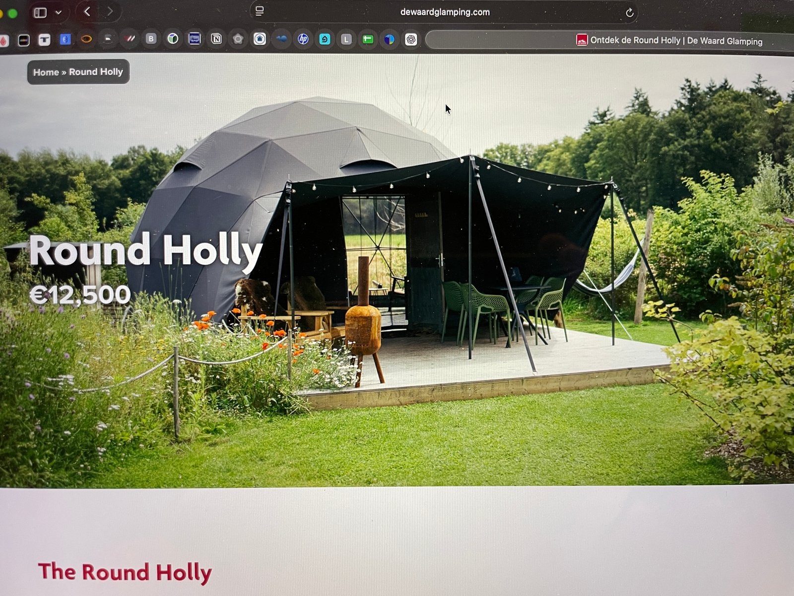 De Waard Round Holly Glamping Tent - Nieuw Doek, Ophalen, Nieuw, Tot en met 4