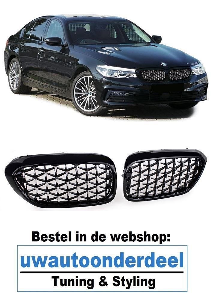 Sport Nieren Grill Diamond Zwart Chrome Voor Bmw 5 Serie G30