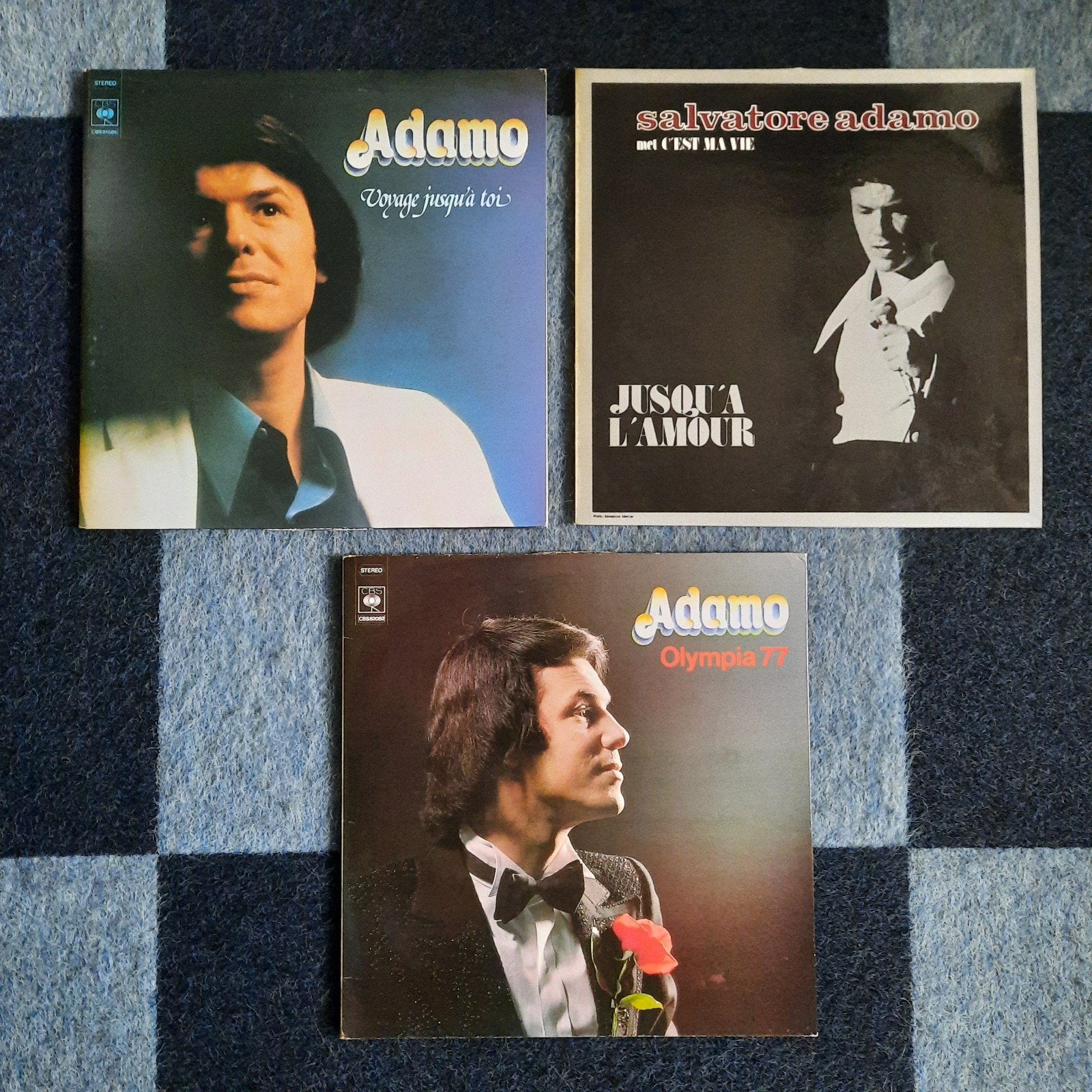 3x LP Adamo, Inclusief binnenhoes, Ophalen of Verzenden, Zo goed als nieuw, 12 inch