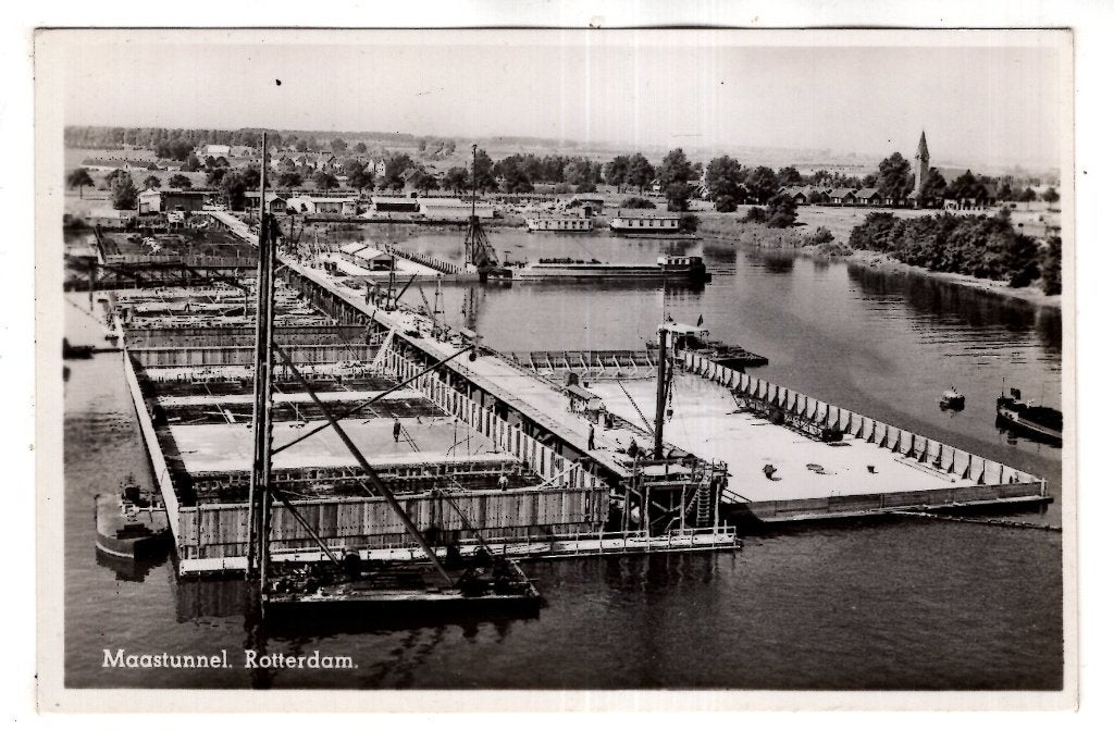 Rotterdam Tuindorp Heiplaat  aanbouw  Tunnel, Verzenden, 1940 tot 1960, Ongelopen, Zuid-Holland