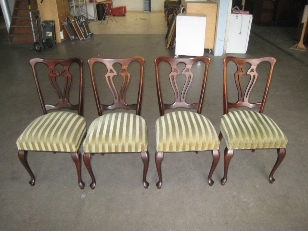 4 Queen Ann stijl eetstoelen,, Huis en Inrichting, Stoelen, Niet ingevuld, Gebruikt, Niet ingevuld, Niet ingevuld