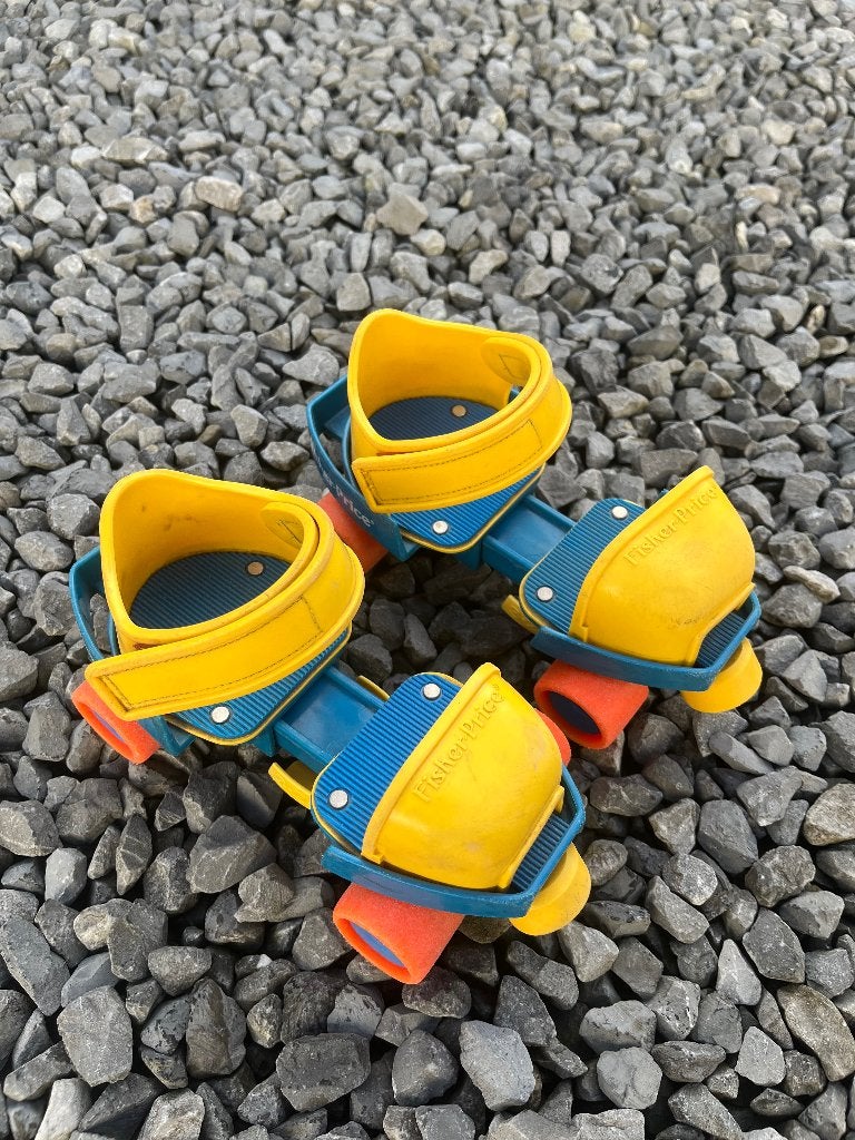 Vintage verstelbare Fisher Price 1 2 3 rolschaatsen jaren 80, Kinderen en Baby's, Speelgoed | Fisher-Price, Ophalen of Verzenden