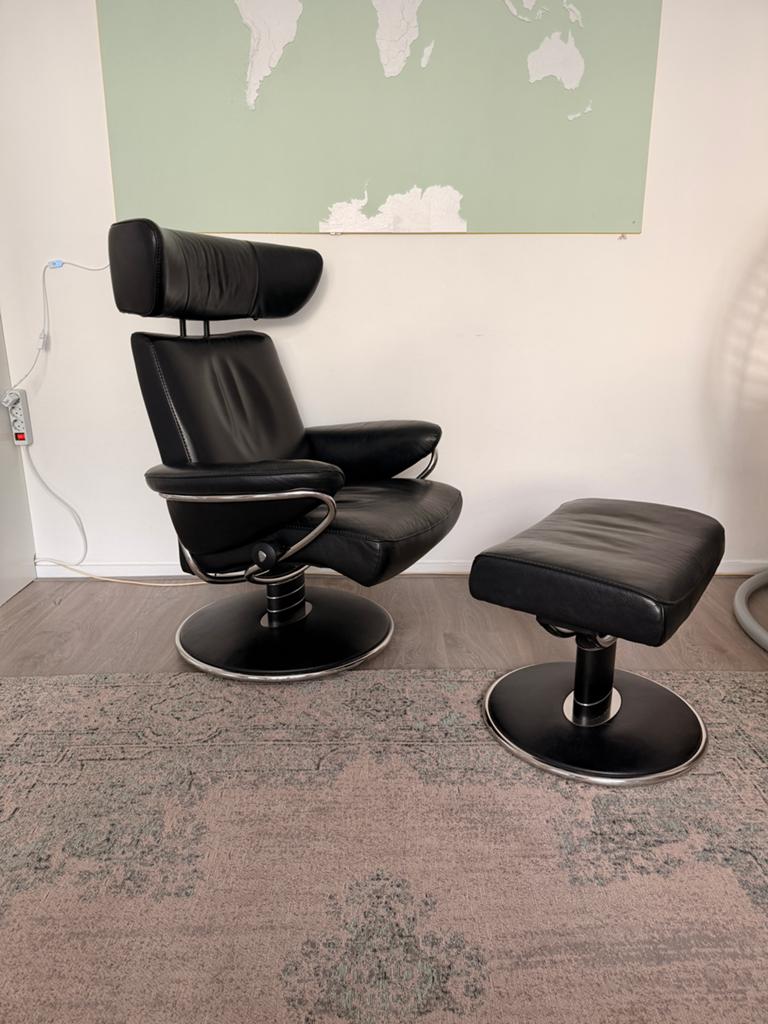 Design Stressless Jazz  rekax fauteuil, Huis en Inrichting, Fauteuils, Zo goed als nieuw, 50 tot 75 cm, Ophalen
