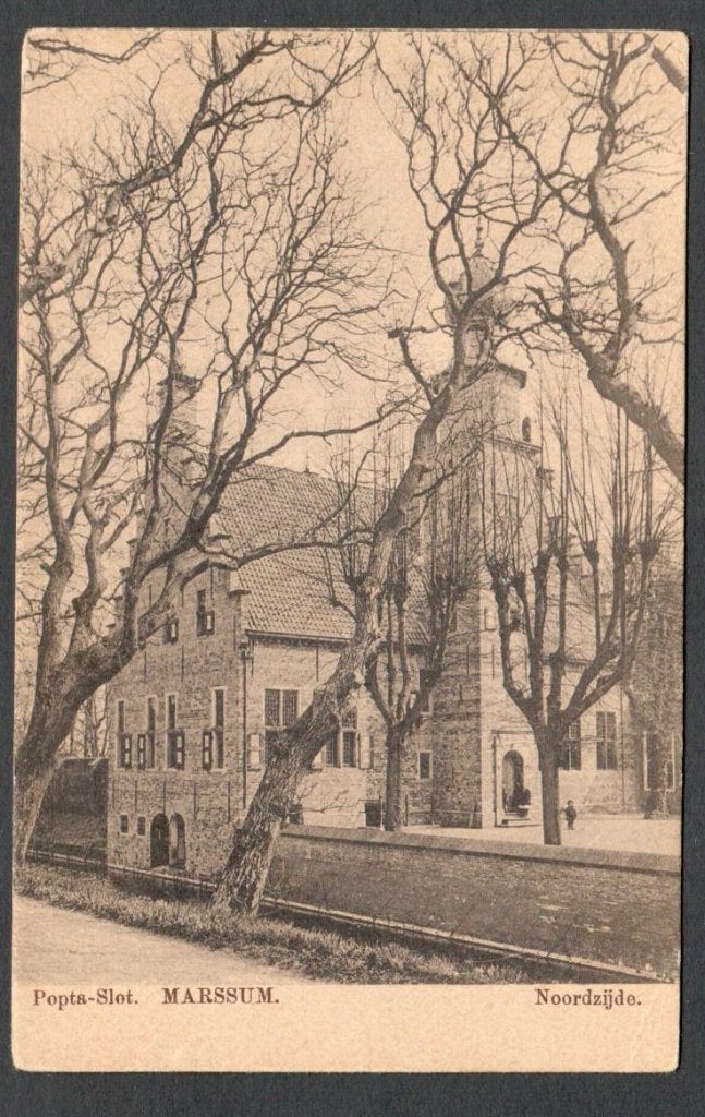 Oude Ansicht - MARSSUM - Popta-slot Noordzijde - 1913 - Frl., Ophalen of Verzenden, Voor 1920, Ongelopen, Friesland
