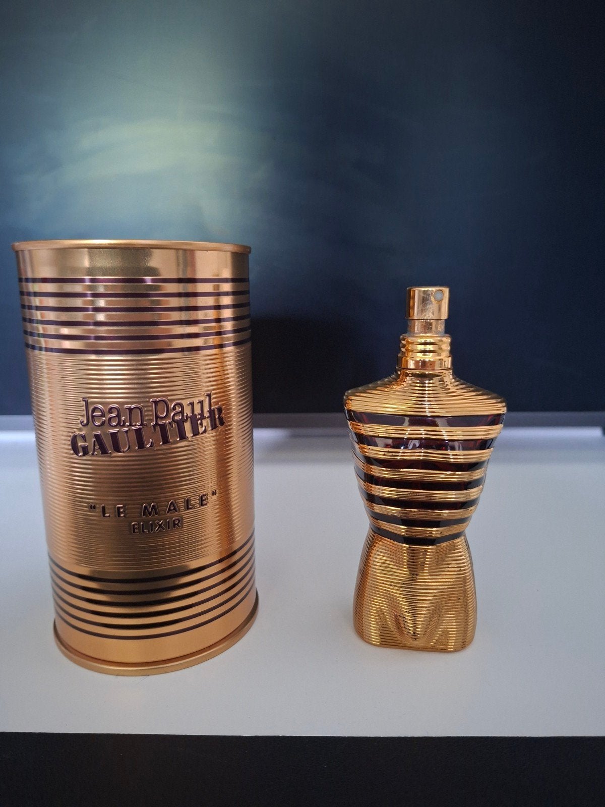 Lege Jean Paul Gaultier Le Male Elixir fles met blik, Ophalen of Verzenden, Gebruikt, Parfumfles