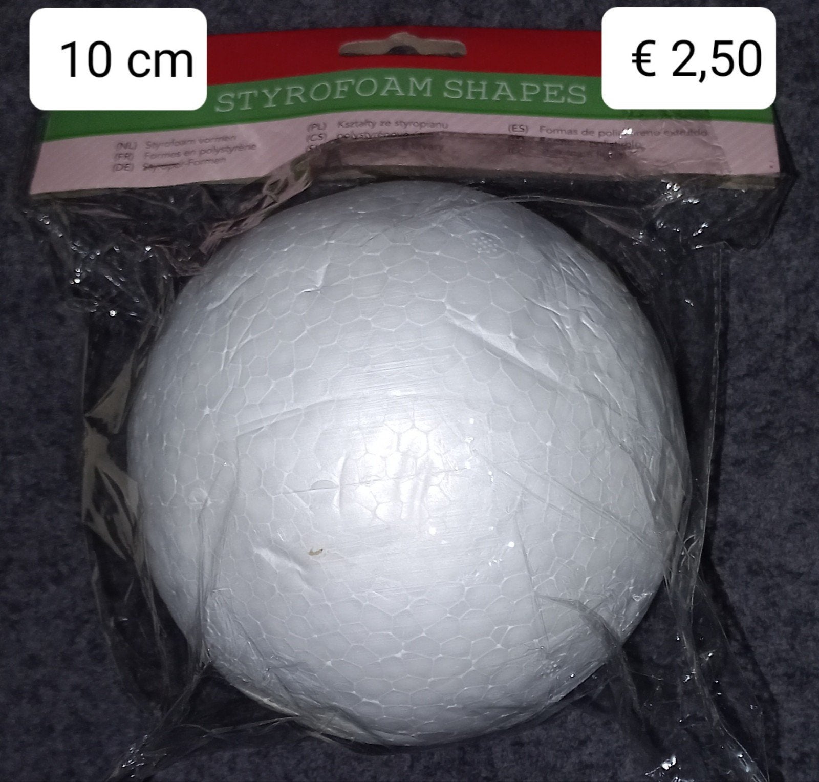 Piepschuim bol 10 cm - Knutselmateriaal, Ophalen, Overige thema's, Nieuw, Overige materialen