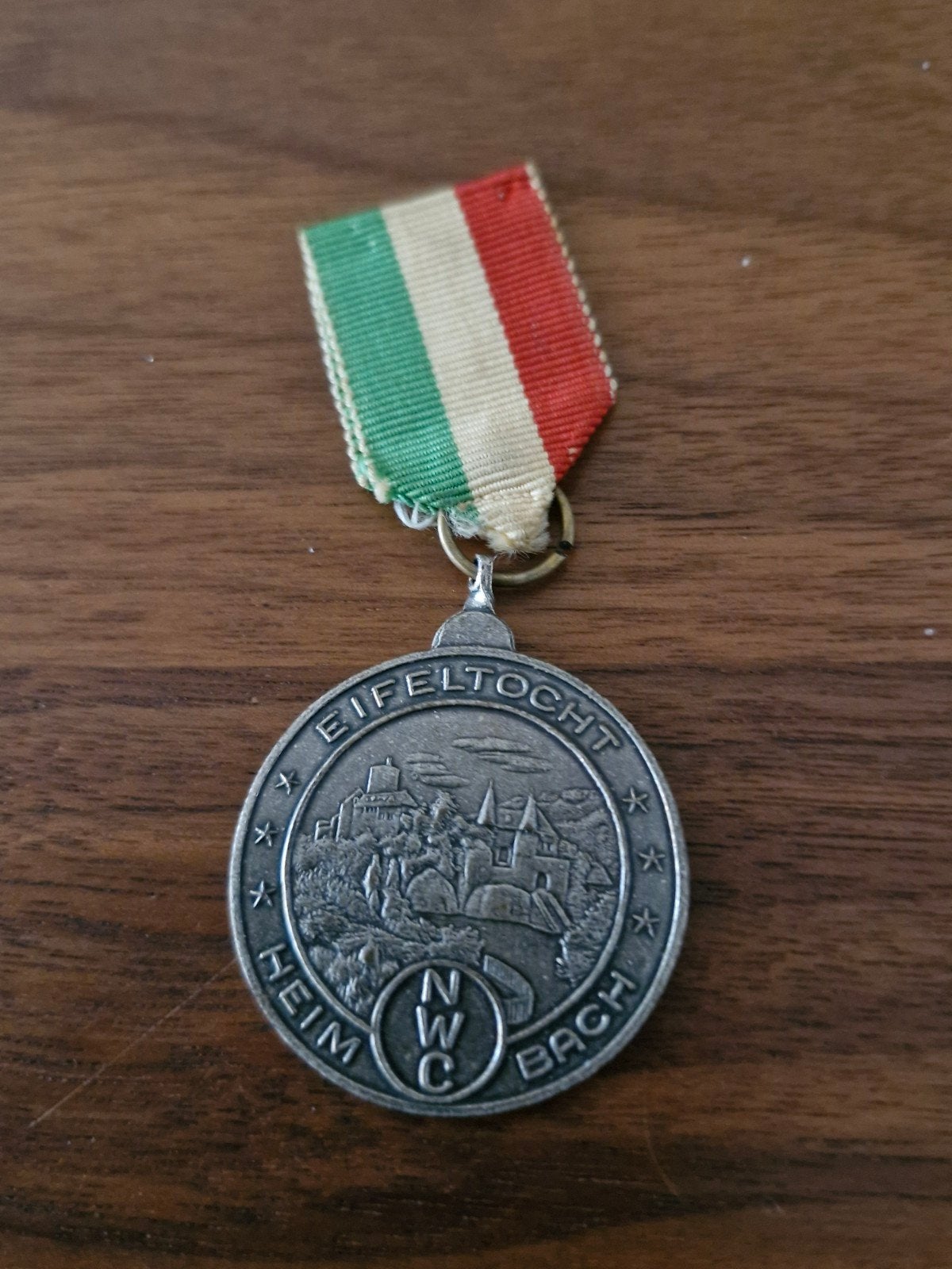 245 Vintage Eifeltocht NWC Bach Medaille met Lint, Ophalen of Verzenden