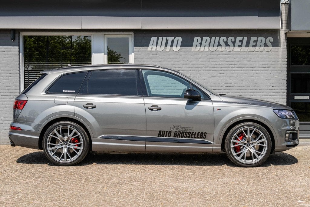 Audi Q7 e-tron E-Tron Diesel Grijs kenteken EXCL BTW.SQ7 sty, Auto's, Bestelauto's, Stof, Gebruikt, Zwart, Bedrijf