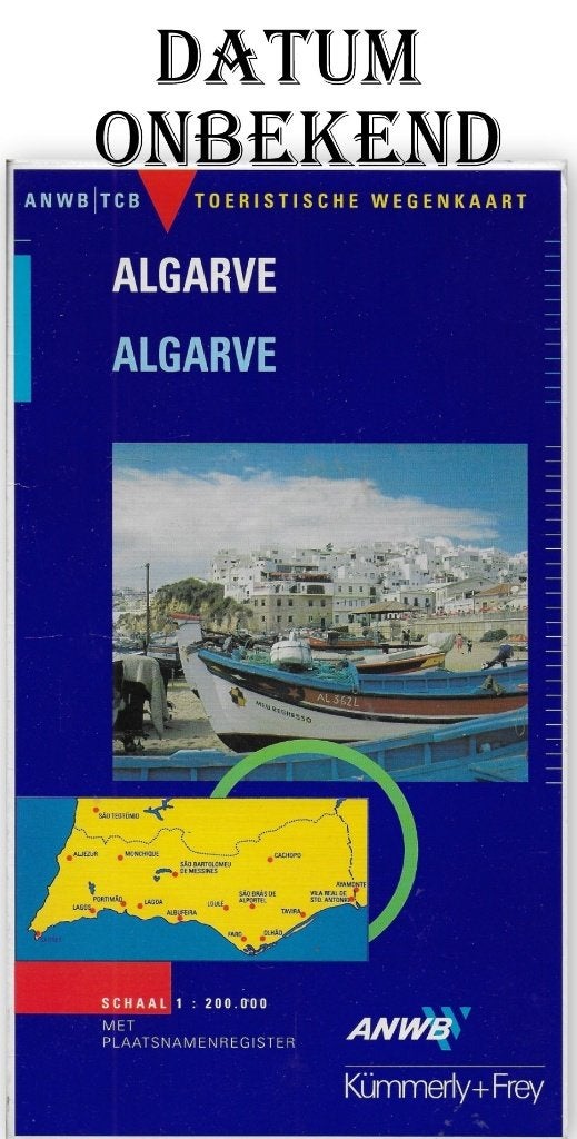 pl24 - ANWB Plattegrond Algarve, Gelezen, Overige gebieden, Ophalen of Verzenden, Landkaart