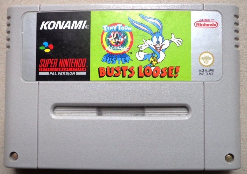 Tiny Toon Adventures Busts Loose voor de Super Nintendo, Avontuur en Actie, Gebruikt, 1 speler, Ophalen of Verzenden