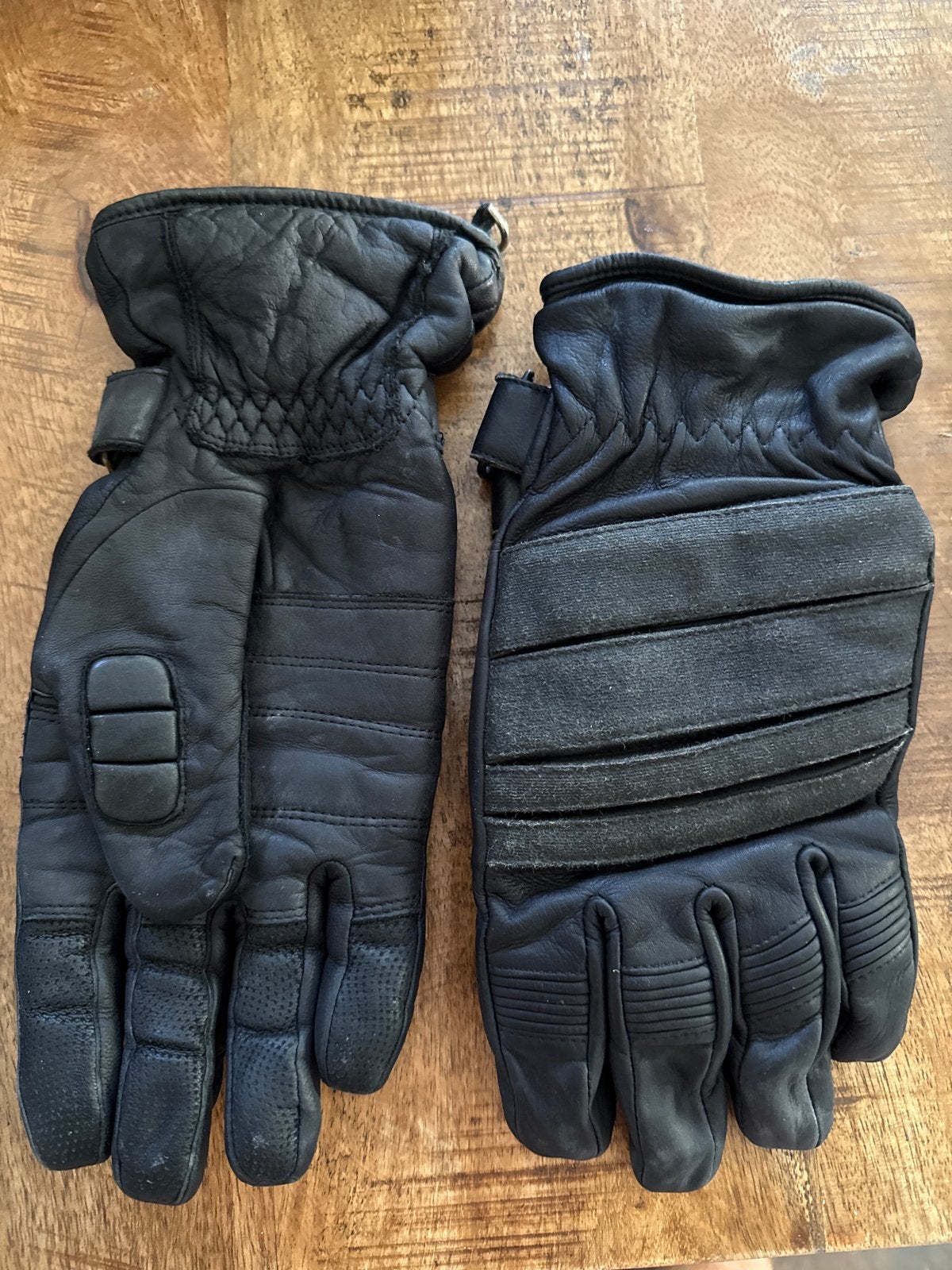 Zwarte leren motorhandschoenen, Ophalen of Verzenden, Tweedehands