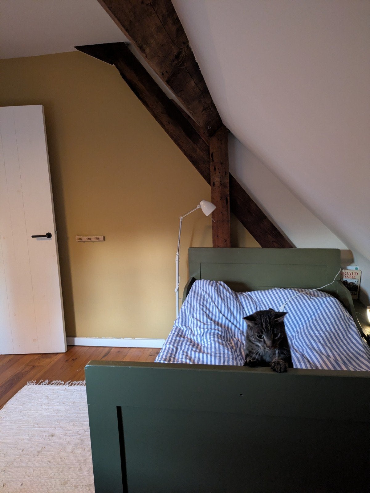 super leuk antiek bed, Ophalen, 85 tot 100 cm, Gebruikt, Matras
