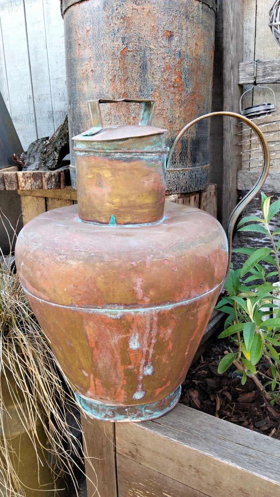 Brocante grote koperen melkbus kan, oud, Antiek en Kunst, Ophalen of Verzenden