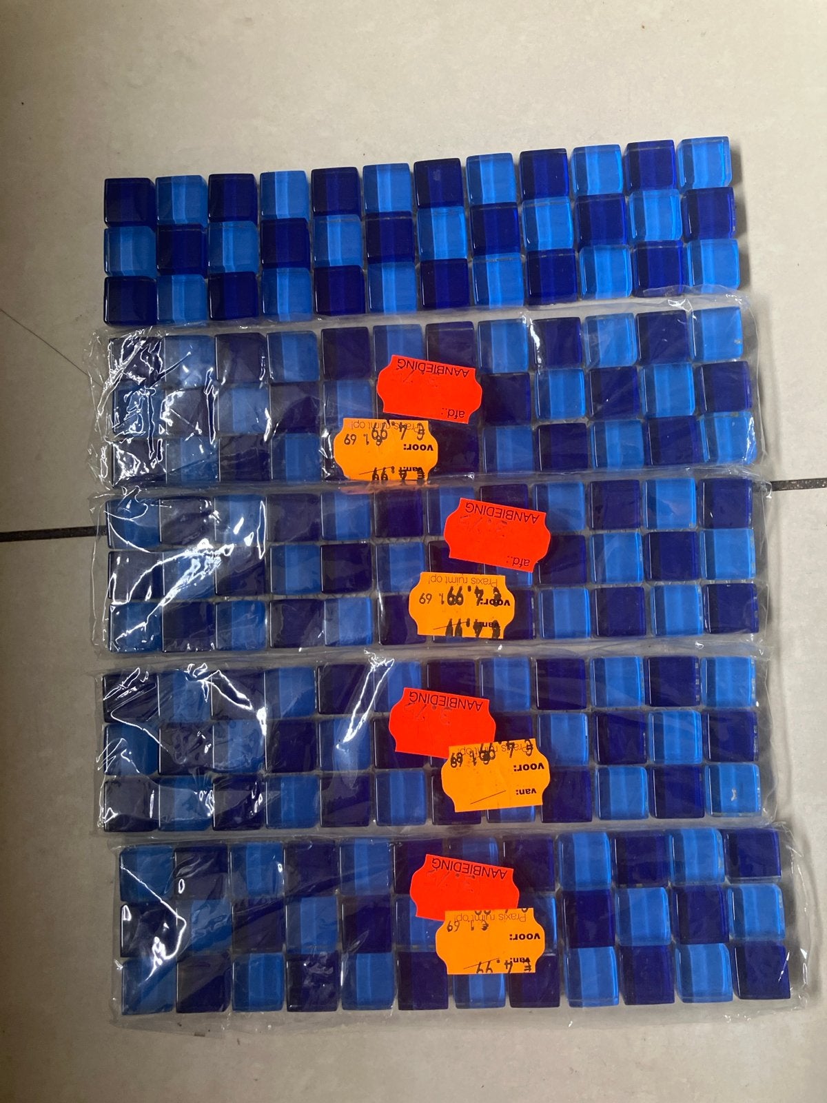 Blauwe mozaïek tegels - Nieuw in verpakking, Overige materialen, Wandtegels, Nieuw, Ophalen of Verzenden