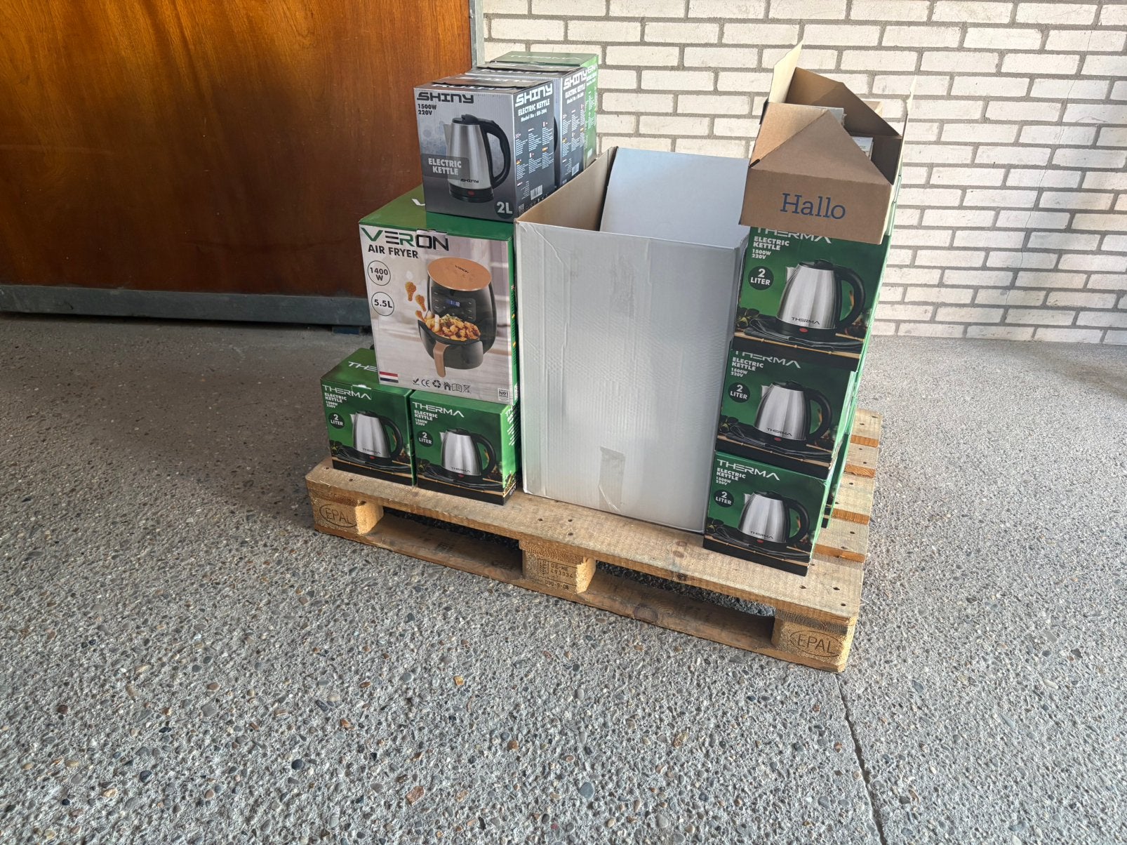Pallet met overstock goederen alles is nieuw, Diversen, Rommelmarktspullen, Zo goed als nieuw, Ophalen of Verzenden