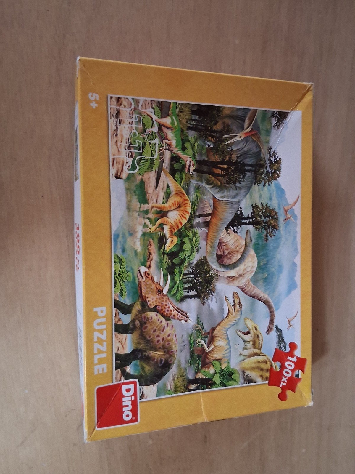 Dino puzzel 100 stukjes, Kinderen en Baby's, Speelgoed | Kinderpuzzels, Ophalen of Verzenden, Meer dan 50 stukjes, Zo goed als nieuw
