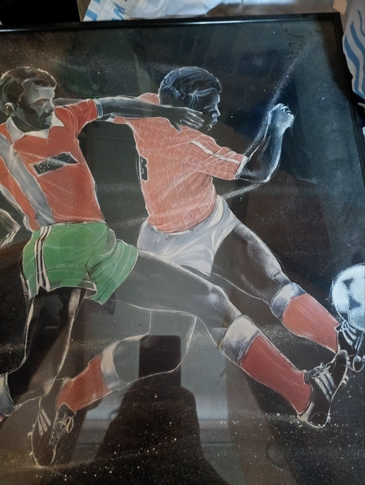 mooie decoratie, Ophalen, Figuren, Papier/karton, Achter glas