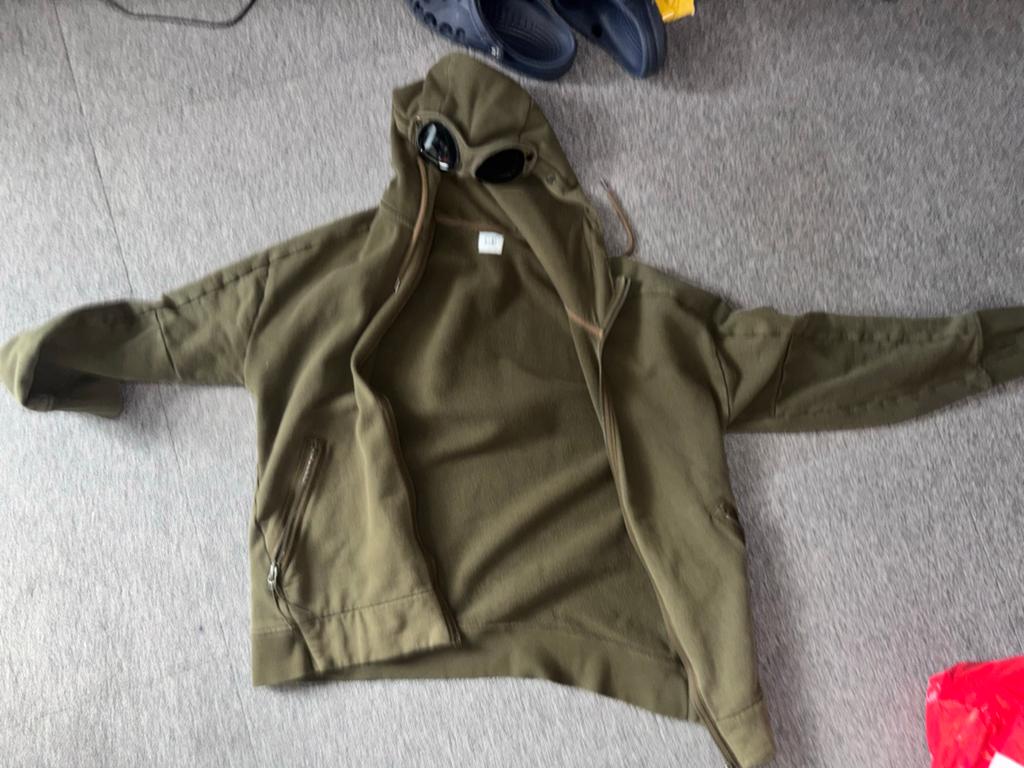C.P. Company Hoodie met Goggles - Maat L, Kleding | Heren, Truien en Vesten, Ophalen of Verzenden, Gedragen, Maat 52/54 (L), Groen