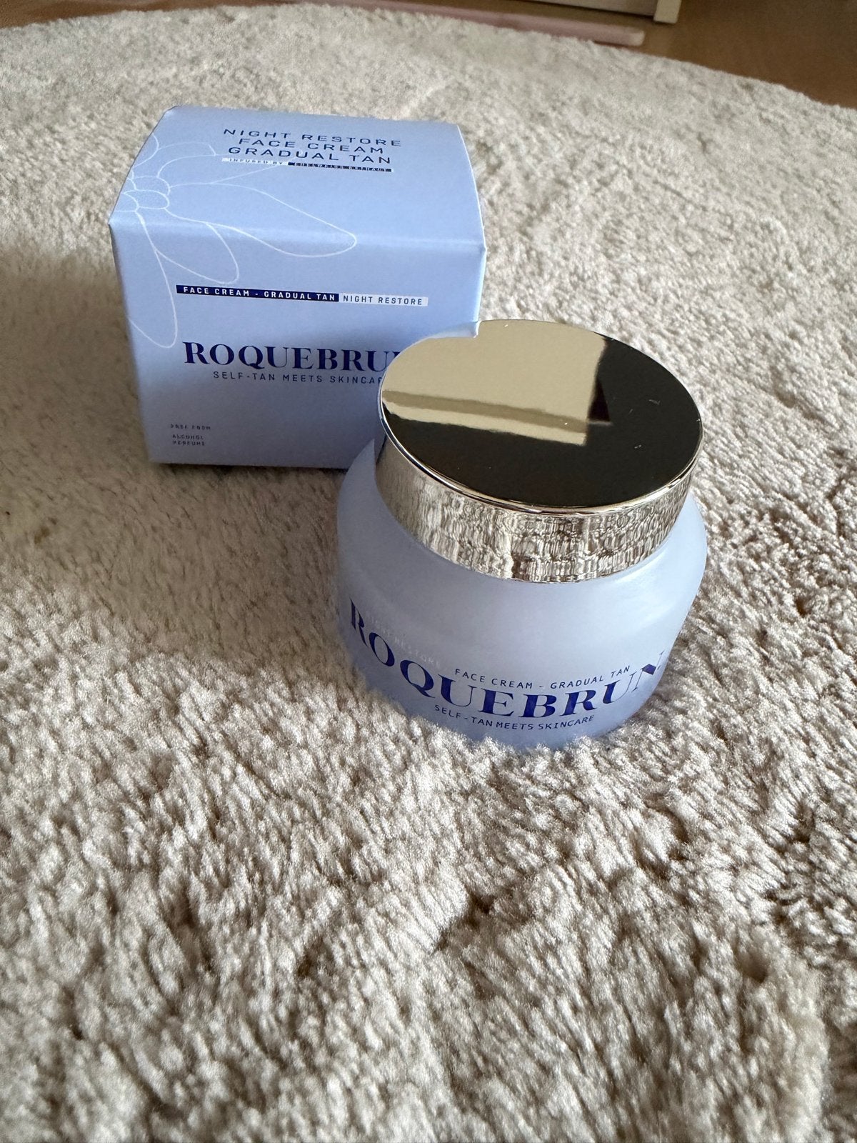 Roquebrun Skincare Self-Tan Nachtcrème Nieuw, Ophalen of Verzenden, Nieuw, Gehele gezicht, Verzorging