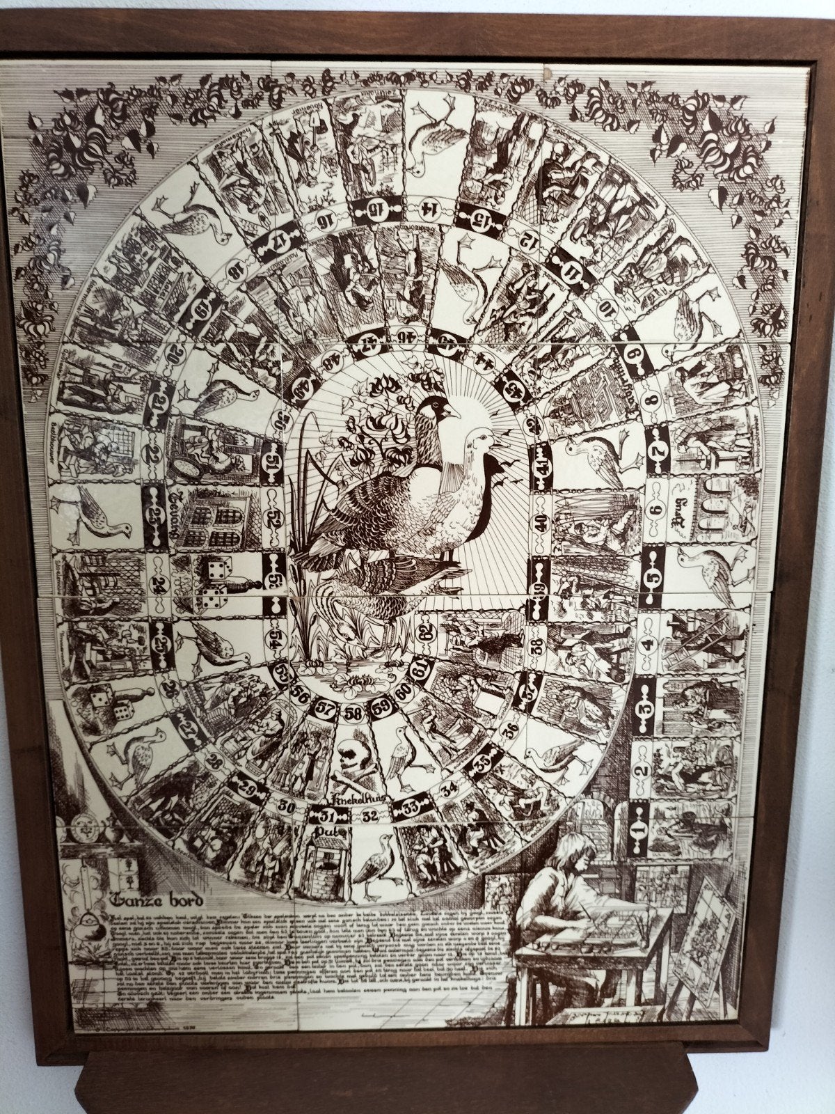 Ganzenbord (1978) door Martin & Maria van Scharrenburg, Antiek en Kunst, Ophalen
