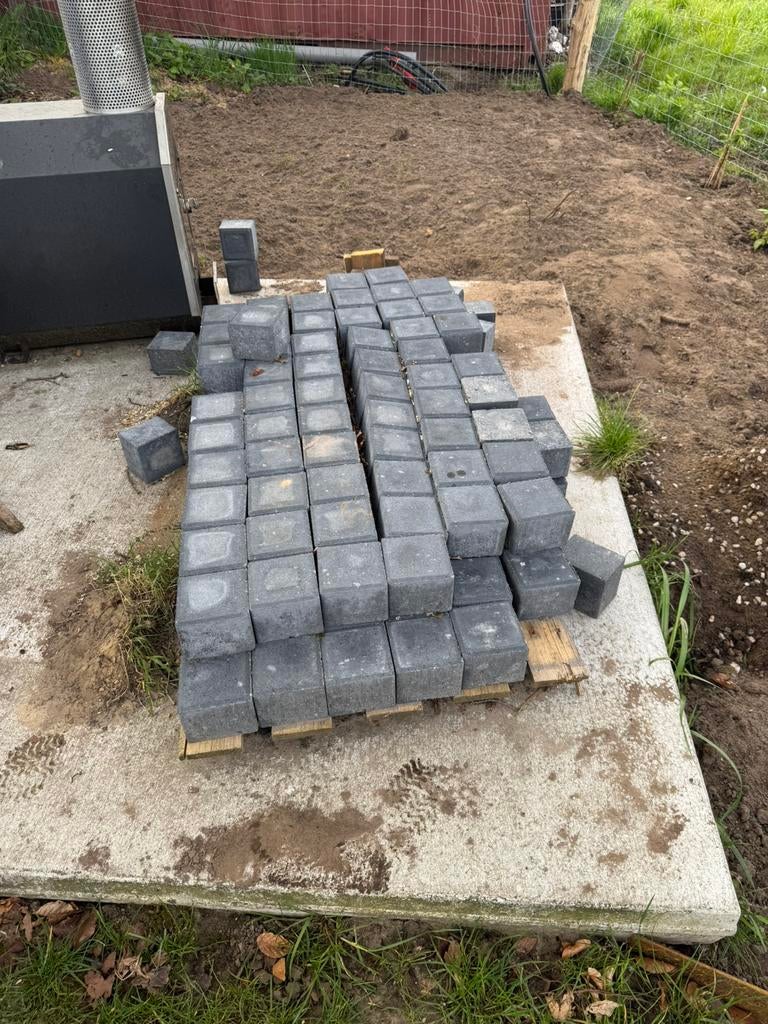 Partij betonklinkers grijs nieuw 10x10, Ophalen, Nieuw, Beton, Klinkers