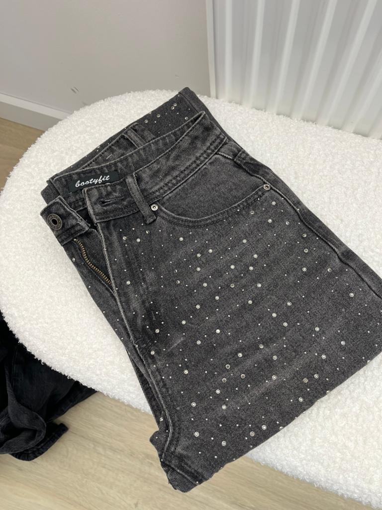 glitterbroek straight leg, Kleding | Dames, Ophalen of Verzenden, Zo goed als nieuw, Blauw, W30 - W32 (confectie 38/40)