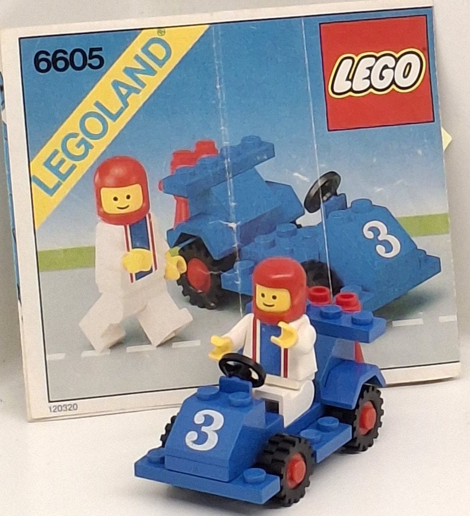 Lego 6605 raceauto - road racer LEGOLAND, Gebruikt, Lego, Ophalen of Verzenden, Compleet