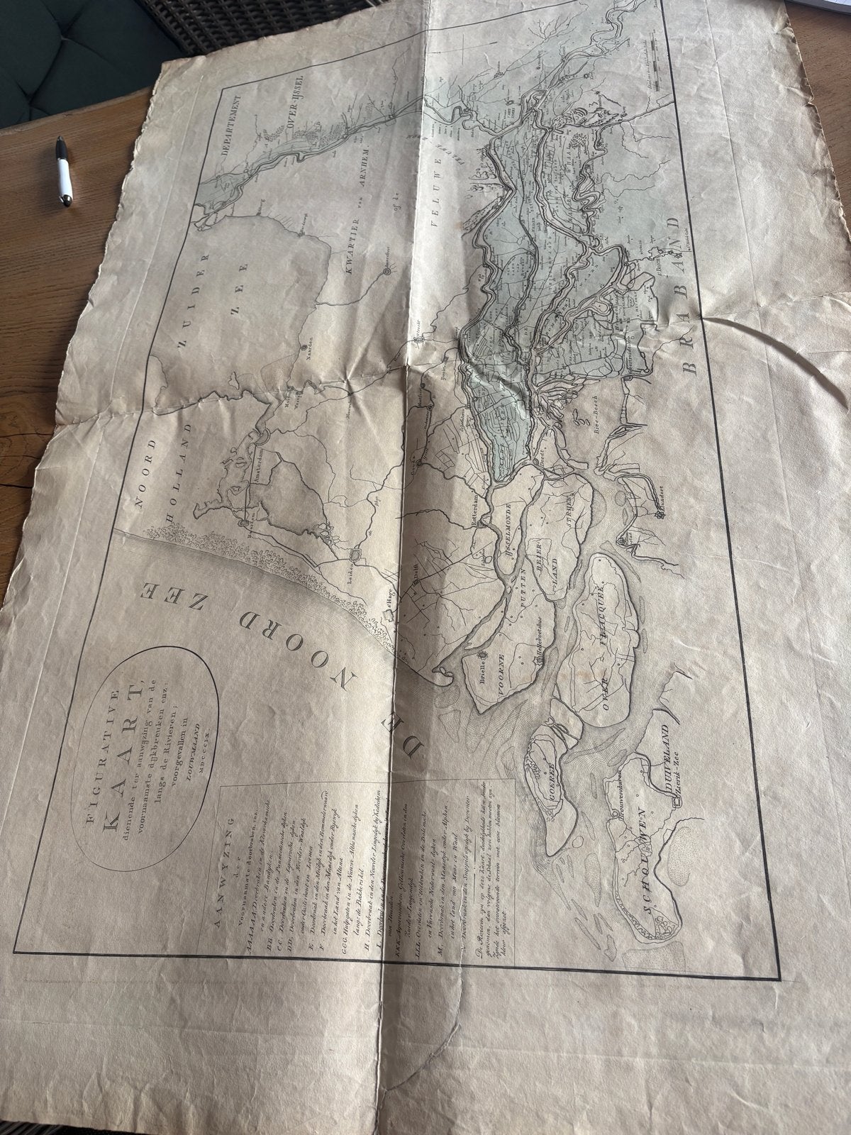 Figuratieve Kaart van dijkbreuken in Louwland (1809), Ophalen of Verzenden