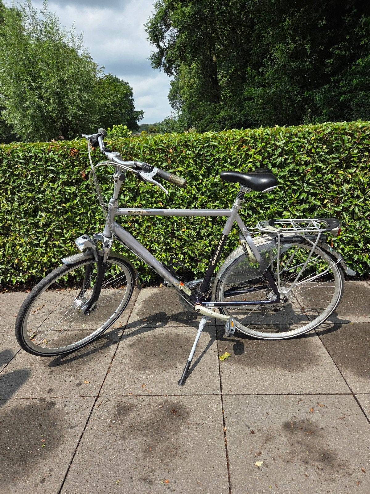 Gazelle Medeo Hybride Line heren fiets, Ophalen, Gebruikt, Velgrem, Meer dan 20 versnellingen