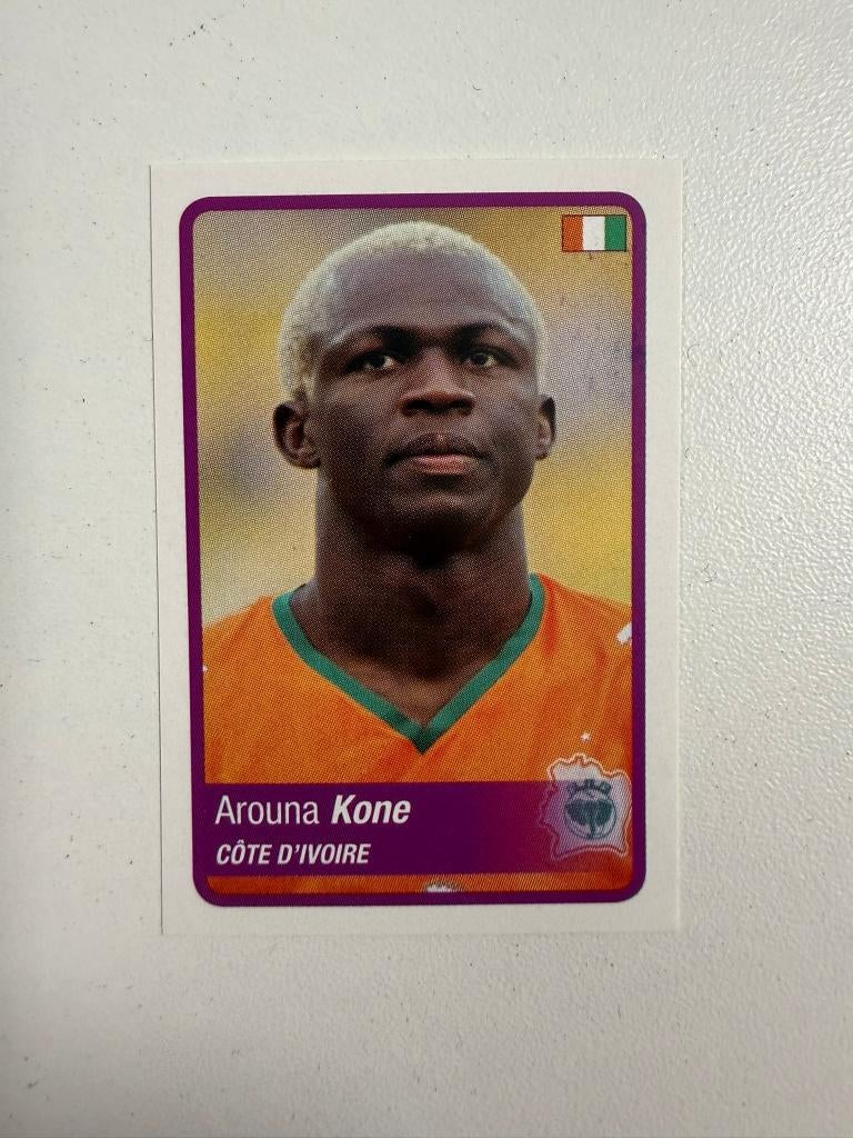 250 Arouna Kone Panini Africa Cup 2010 Sticker, Ophalen of Verzenden, Nieuw, Buitenlandse clubs, Poster, Plaatje of Sticker