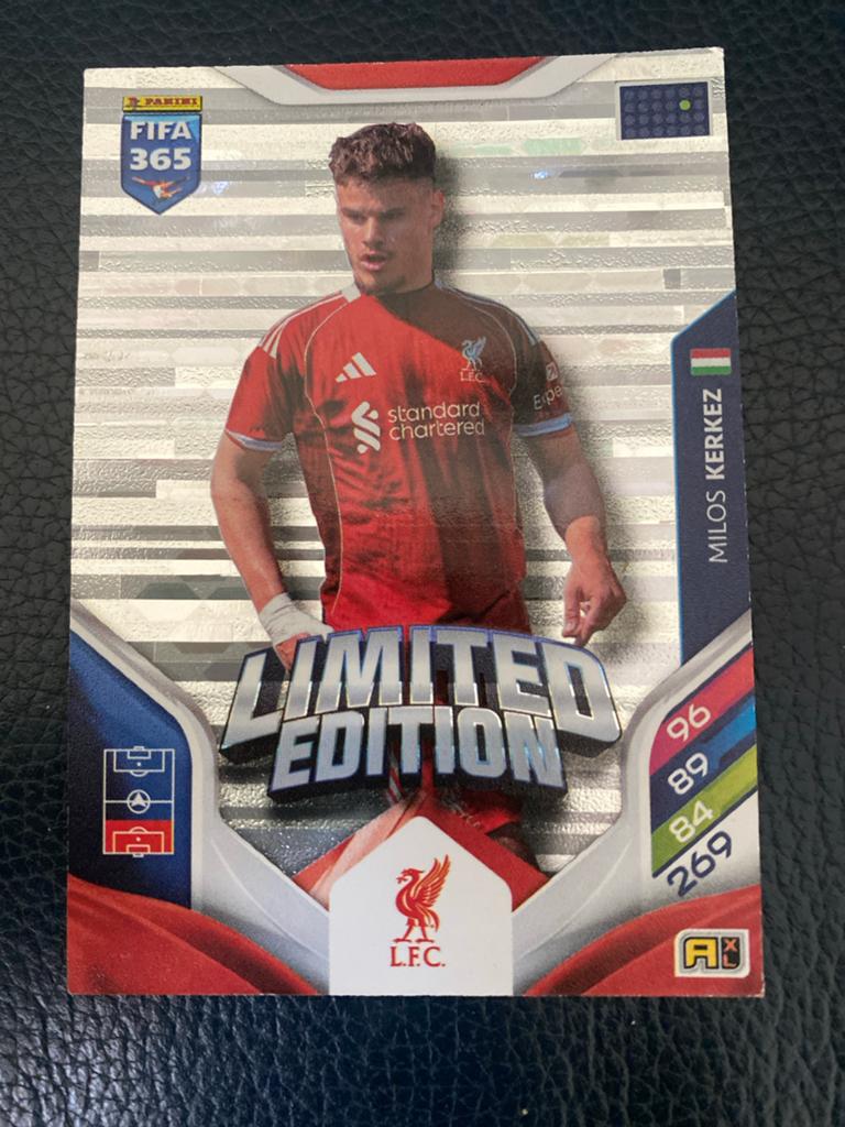 Milos Kerkez Limited Edition FIFA 365 Panini Spelerskaart, Ophalen of Verzenden, Zo goed als nieuw, Buitenlandse clubs, Spelerskaart