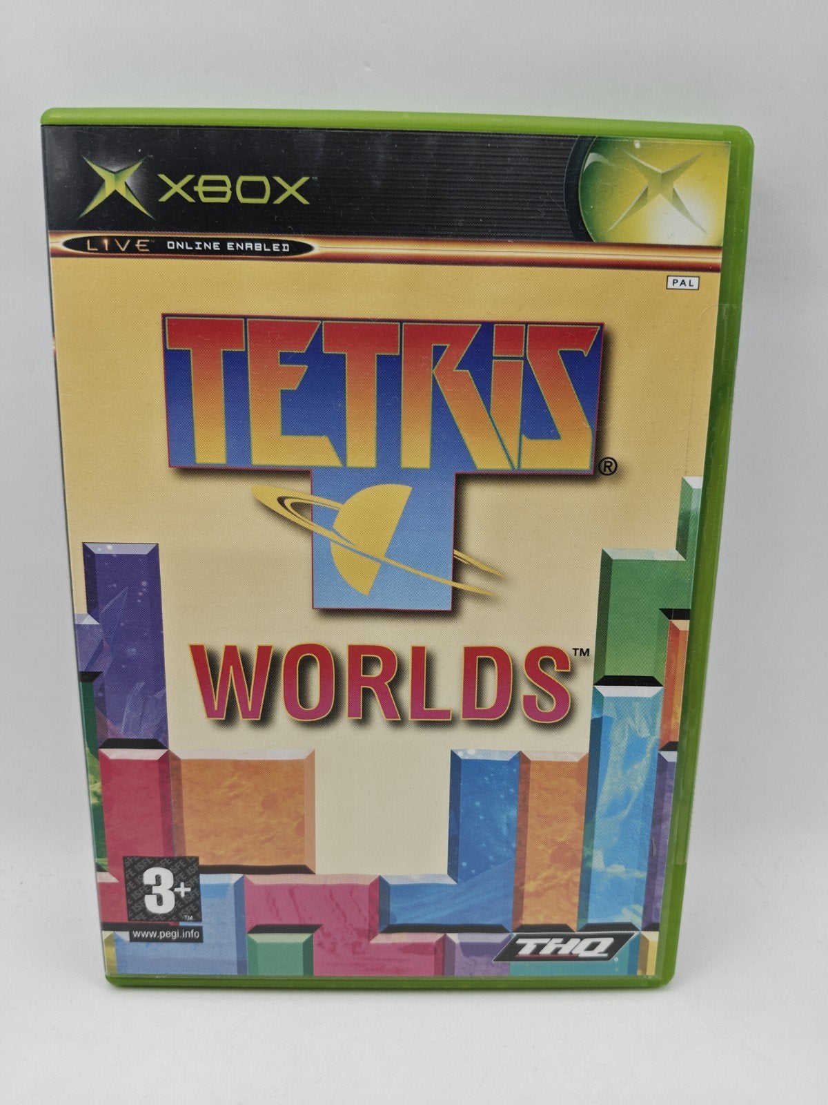 Tetris Worlds - Xbox Classic SEALED zijkant, Online, Puzzel en Educatief, THQ, 1 speler