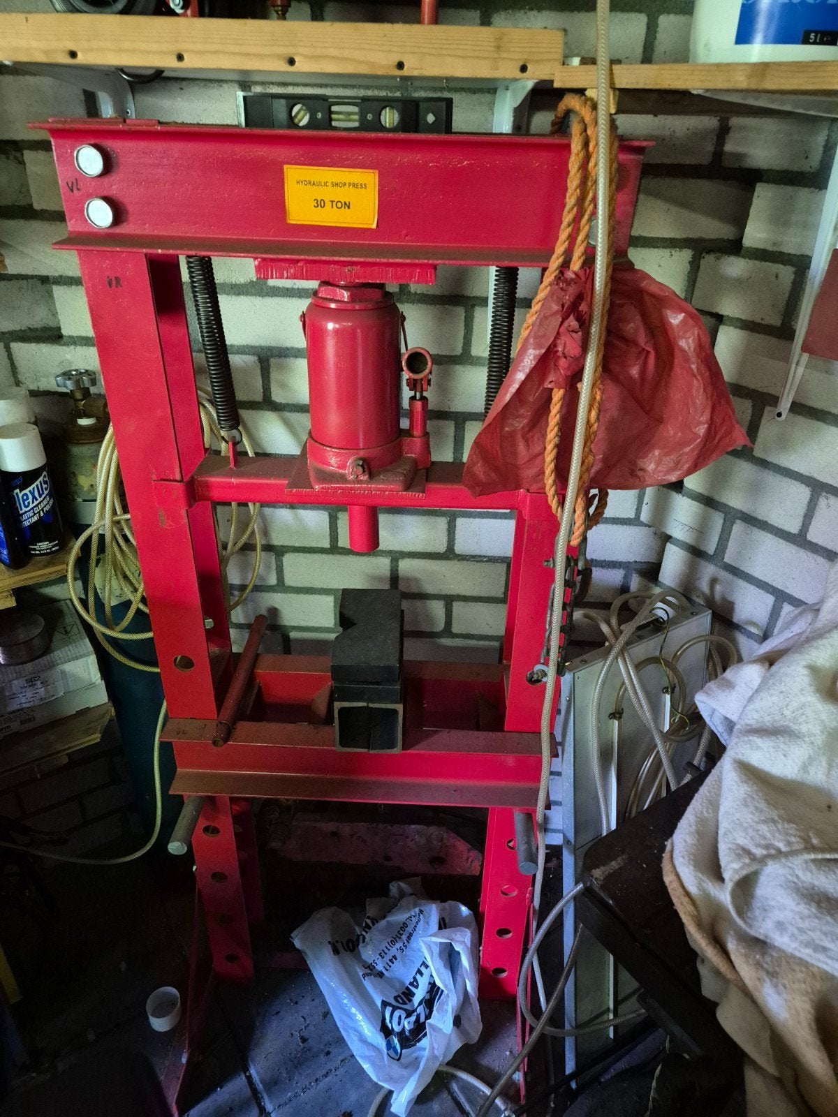 Hydraulische Werkplaatspers 30 Ton, Ophalen of Verzenden, Gebruikt