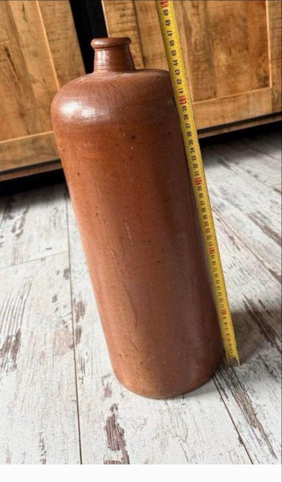 Authentieke aardewerk kruik - Bier/Jenever - 50cm, Ophalen of Verzenden