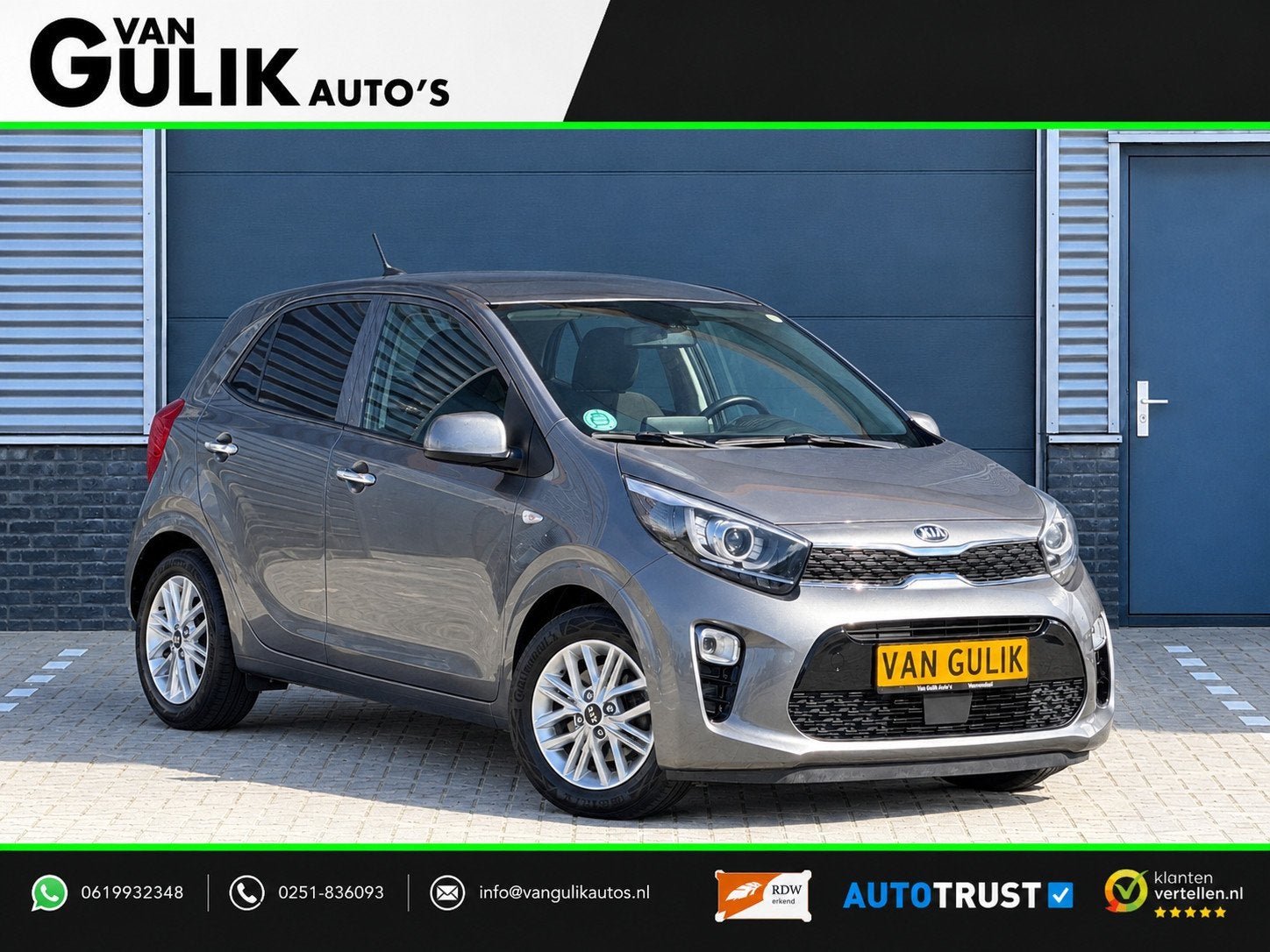 Kia Picanto 1.0 DPi DynamicPlusLine | Automaat | Camera | Ca, Auto's, Dealer onderhouden, Stof, Gebruikt, Zwart