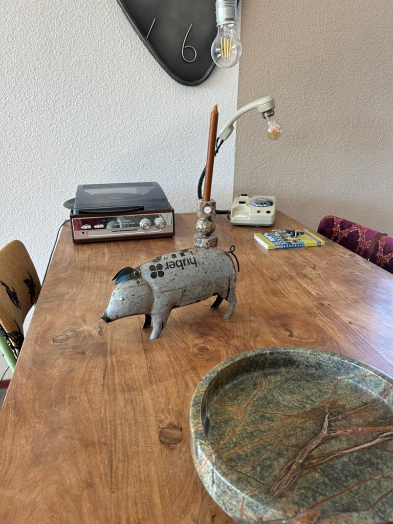 Kunstobject: Metalen varken gemaakt uit een olievat!, Ophalen of Verzenden