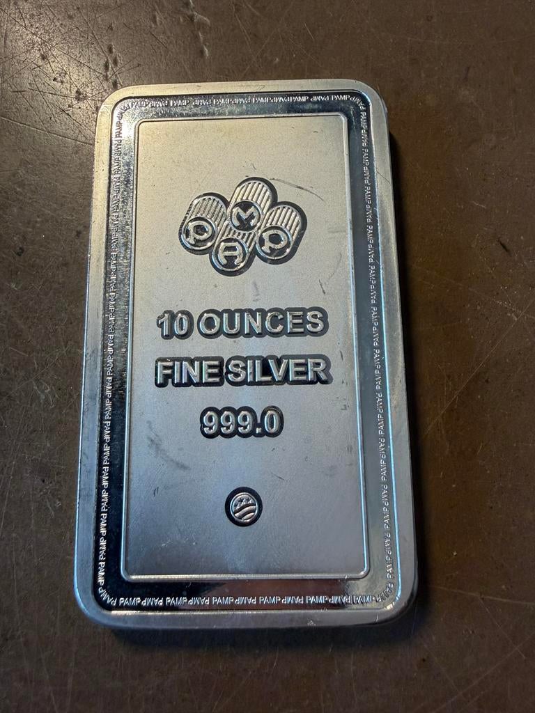 10 ounce Pamp Suisse, Ophalen, Zilver