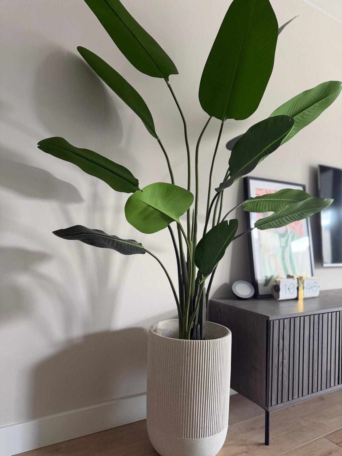 Kunst Strelitzia plant 160cm - Zo goed als nieuw, Binnen, Groen, Kunstplant, Ophalen of Verzenden