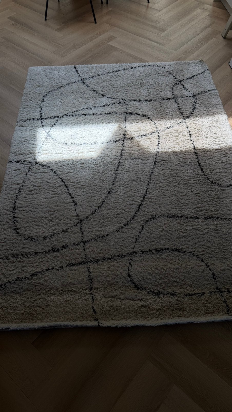 VT wonen doodle vloerkleed, Ophalen, Gebruikt, Beige, 150 tot 200 cm