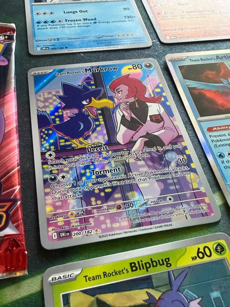 Pokémon Kaarten Bundel - Team Rocket's Murkrow & Articuno, Ophalen of Verzenden, Zo goed als nieuw, Meerdere kaarten, Foil